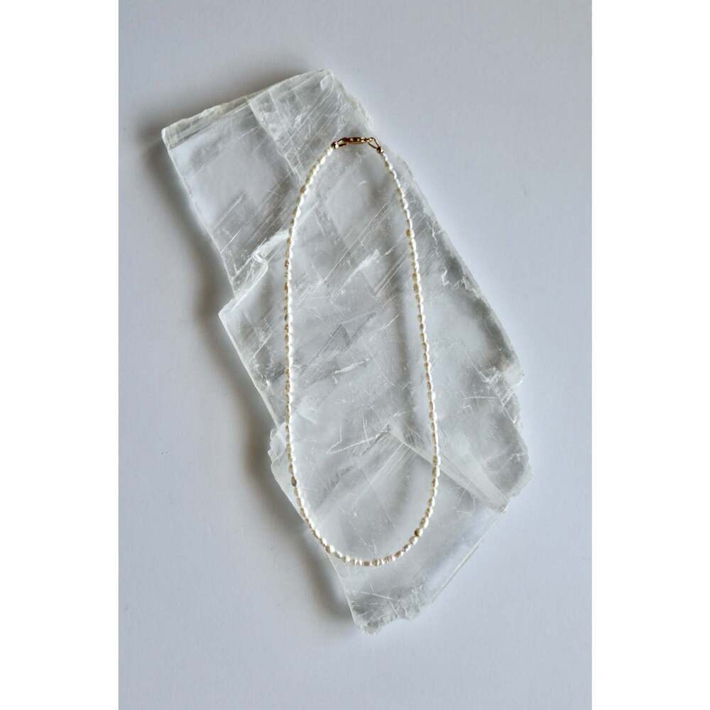Nacrine – Freshwater Rice Pearl Necklace - 16in